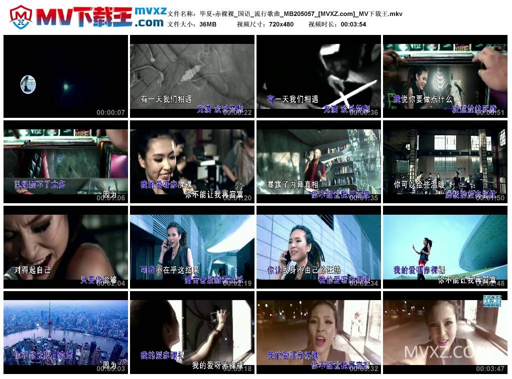 毕夏-赤裸裸_国语_流行歌曲_MB205057